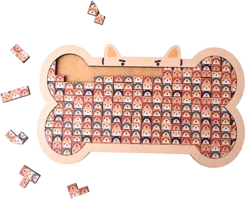 أحجية خشبية للكلاب للبالغين، لعبة عائلية لموضوع الحيوانات في المنزل والسفر - Image 1